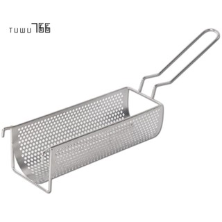 ตะกร้าทอดมันฝรั่งทอด สเตนเลส แบบยาว สําหรับทอดมันฝรั่งทอด
