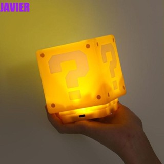 Javier โคมไฟตั้งโต๊ะ ไฟกลางคืน LED ลาย Mario Bros ชาร์จ USB ขนาด 10 ซม. ของขวัญคริสต์มาส