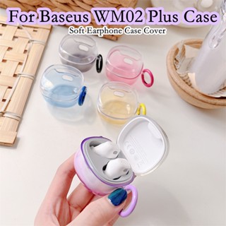 【Case Home】เคสหูฟัง แบบนิ่ม ไล่โทนสี สําหรับ Baseus WM02 Plus WM02 Plus