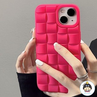 เคสโทรศัพท์มือถือแบบนิ่ม TPU กันกระแทก ลายตาราง สีพื้น หรูหรา สําหรับ IPhone 11 12 13 14 Pro Max XS XR 8 7 Plus