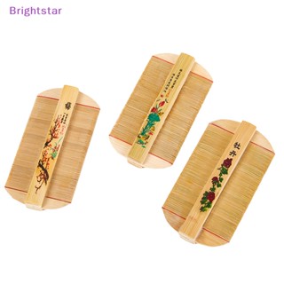 Brightstar หวีไม้ไผ่ แฮนด์เมด สไตล์จีนดั้งเดิม อุปกรณ์เสริมความงาม สําหรับกําจัดอาการคัน ขูดหมัด