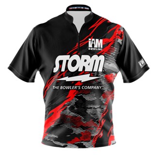 Storm DS เสื้อโปโล แขนสั้น พิมพ์ลายโบว์ลิ่ง 1541-ST 3D