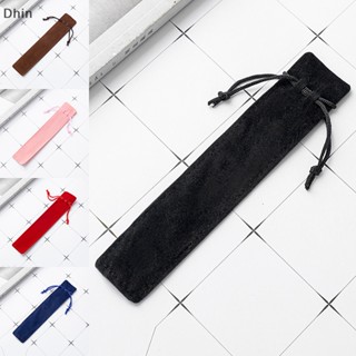 [Dhin] 5 Pieces/Lot Velvet Drawstring Pen Bag Pouch Small Cloth Pencil Case For One Pen COD