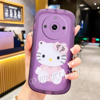 เคสโทรศัพท์มือถือ ลายแมวน่ารัก 3D สีชมพู พร้อมกระจกขาตั้ง สําหรับ Realme11Pro+ Realme 11 Pro Plus Pro+ C53 NFC 4G 5G Realme11 11Pro+