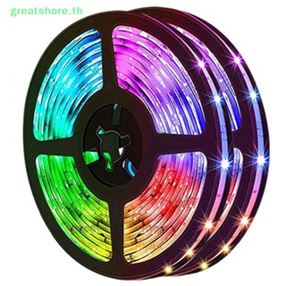 Greatshore แถบไฟ LED RGB 5050 3 คีย์ 3 คีย์ ยาว 1 ม. 2 ม. ยืดหยุ่น สําหรับพื้นหลังทีวี TH