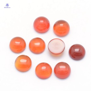 10 ชิ้น Carnelian Cabochons ครึ่งวงกลม 6x3~3.5 มม.