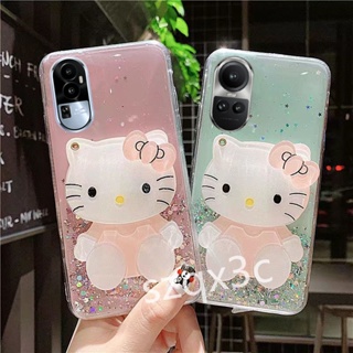 ใหม่ เคสโทรศัพท์มือถือ ซิลิโคนนิ่ม TPU ลายการ์ตูนแมวน่ารัก ระยิบระยับ สําหรับ OPPO RENO10 Pro Reno 10 Pro Plus A98 5G 2023 RENO10 Pro