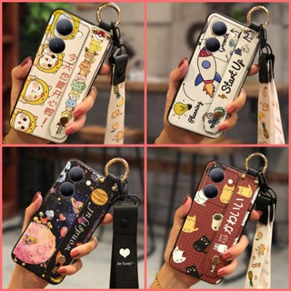 Lanyard Anti-dust Phone Case For VIVO Y78 5G China/Y78M/A36/A27
Kickstand Back Cover Cartoon Cover Wristband Soft Case Waterproof armor case