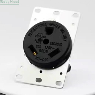 【Big Discounts】Flush Mounting Receptacle NEMA 5-30R, 30A 125V Three-Hole RV Straight Plug#BBHOOD