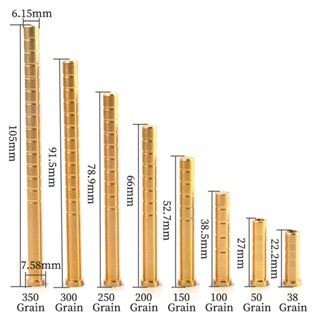 อุปกรณ์เสริมยิงธนู ทองแดง 38 50 100 150 200 250 300 350 เส้นผ่านศูนย์กลาง 6.2 มม. 12 ชิ้น