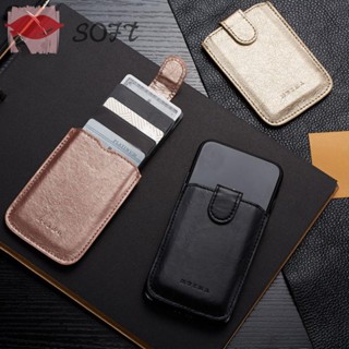 ความนุ่มนวล โทรศัพท์ กระเป๋าสตางค์ เคส มีกาวในตัว กระเป๋า กระเป๋าสตางค์ติดบนกระเป๋าโทรศัพท์มือถือ