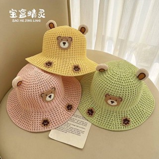 Childrens Sun Hat Summer Boys and Girls Straw Hat Kids Sun Protection Childrens Sun Hat Baby Knitted Fisherman Summer Hat nH6Z