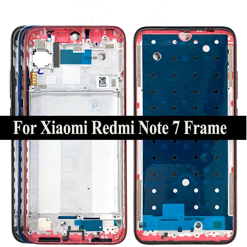Guy- กรอบกลาง สีดํา ฟ้า แดง แบบเปลี่ยน สําหรับ Xiaomi Redmi Note 7 Redmi Note 7 Pro