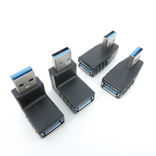 อะแดปเตอร์แปลงสายเคเบิล USB 3.0 A ตัวผู้ เป็นตัวเมีย 90 องศา สําหรับแล็ปท็อป พีซี 1 ชิ้น