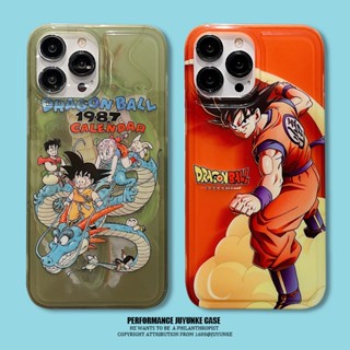 เคสโทรศัพท์ซิลิโคน TPU นิ่ม โปร่งแสง กันกระแทก ลายการ์ตูนดราก้อนบอล โกคู สําหรับ iPhone 14 13 12 11 Pro Max XS X XR 7 8 Plus SE2