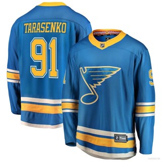 Qy NHL St Louis Blues Jersey Tarasenko No.91 เสื้อยืด แขนยาว พลัสไซซ์