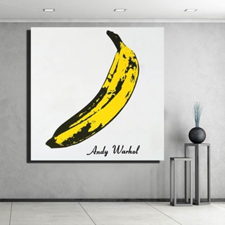 ภาพโปสเตอร์ผ้าใบ พิมพ์ลายกล้วย Andy Warhol HD สไตล์โมเดิร์น สําหรับตกแต่งผนัง ห้องนั่งเล่น ห้องนอน สํานักงาน