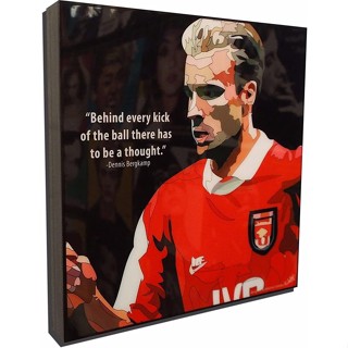 โปสเตอร์ผ้าใบ ลายทีมฟุตบอล Dennis Bergkamp Arsenal สําหรับตกแต่งผนัง