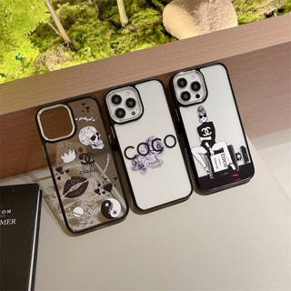 Coco เคสแข็ง ขอบดํา กันกระแทก สําหรับ iPhone 14 13 12 11 Pro MAX IX XS MAX XR