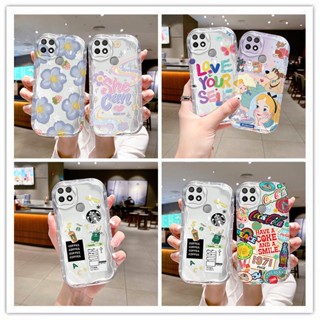 เคส oppo a15 เคส oppo a15s เคสโทรศัพท์มือถือแบบใส ลายครีม สําหรับ oppo a15 a15s