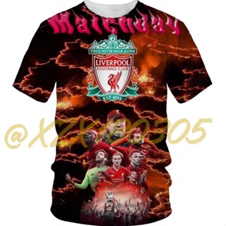 (ทั้งหมดในสต็อก Xzx180305) ใหม่ เสื้อยืด พิมพ์ลายฟุตบอล Liverpool FC 3D 03