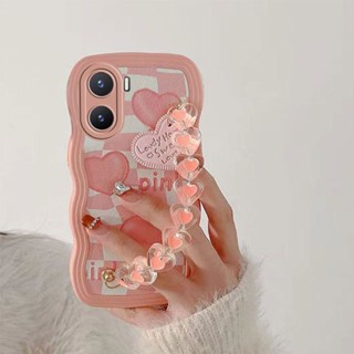 เคสมือถือ แบบนิ่ม ลายหัวใจ กันกระแทก สําหรับ Vivo Y35 Y35m