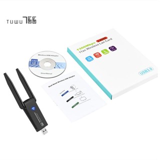 อะแดปเตอร์การ์ดเครือข่ายไร้สาย WiFi USB 3.0 1300M AC1300 พร้อมเสาอากาศ สําหรับแล็ปท็อป PC Mini Dongle