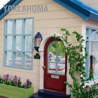 YOklahoma DIY ไม้จิ๋วประกอบเครื่องประดับตกแต่งบ้านตุ๊กตาวิลล่าสำหรับเด็กเด็ก