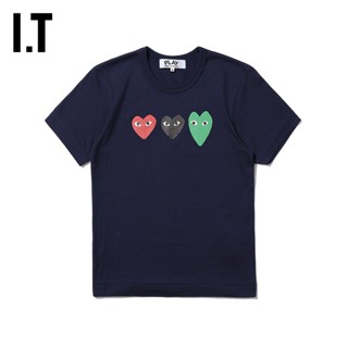 เสื้อยืดแขนสั้นลําลอง พิมพ์ลาย It CDG PLAY COMME des GARCONS Rei Kawakubo แฟชั่นฤดูใบไม้ผลิ และฤดูร้อน สําหรับผู้หญิง