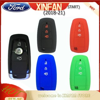 Xinfan เคสกุญแจรีโมทรถยนต์ ซิลิโคน กันกระแทก สีดํา แดง น้ําเงิน สําหรับ Ford EVEREST 2018-2020