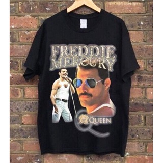 เสื้อยืด ผ้าฝ้าย 100% พิมพ์ลาย Freddie Mercury สไตล์วินเทจ ไซซ์ xs - 3xl                 