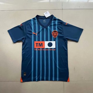 เสื้อกีฬาแขนสั้น ลายทีมชาติฟุตบอล Valencia Away Jersey S-XXL 23-24 ชุดเยือน สําหรับผู้ชาย