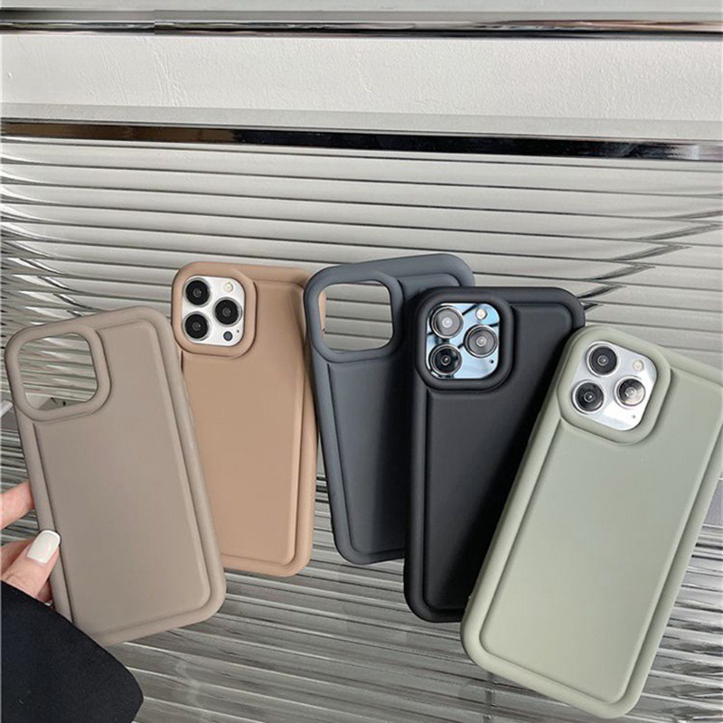 ใช้กับ เคสไอโฟน เคสโทรศัพท์มือถือซิลิโคนกันกระแทกระดับไฮเอนด์ที่เรียบง่ายสำหรับ iPhone 11 14 15 13 12 Pro Max XS Max 7 8