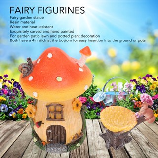 Chris office 6 ชิ้น Fairy Figurines มือทาสีวัสดุเรซินที่น่าสนใจตกแต่งน่ารัก Vivid Mini Garden อุปกรณ์เสริมสำหรับตกแต่ง