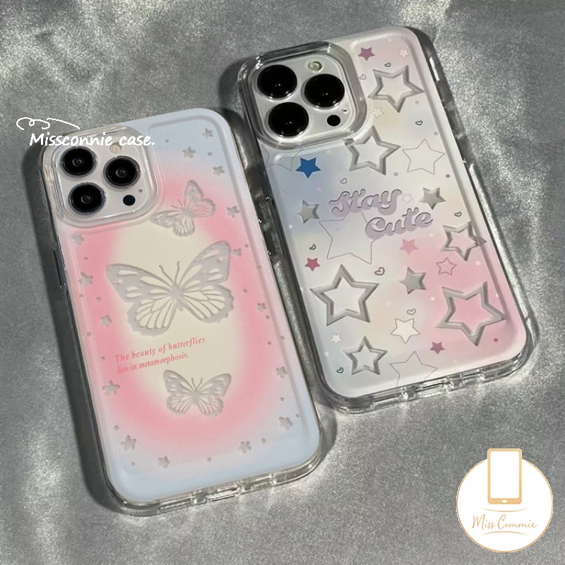 เคสโทรศัพท์มือถือ แบบนิ่ม ลายผีเสื้อ ไล่โทนสีชมพู สําหรับ Infinix Smart 8 7 5 6 Plus Tecno Spark 20 20C 10C 10 Go Hot 30i 40 20s 12pro 8 11s 10 10s 11 12 9 12i 20 Play Note 30 12 G96 ผ้าคลุม