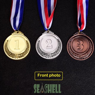 [Seashell02.th] เหรียญรางวัล พร้อมริบบิ้น สําหรับแข่งขันกีฬากลางแจ้ง