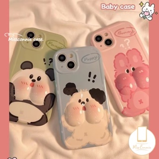 ใหม่ เคสโทรศัพท์มือถือ ลายการ์ตูนสุนัข แพนด้า กระต่ายน้อยน่ารัก 3D คลายเครียด สร้างสรรค์ สําหรับ IPhone 11 15 12 13 14 Pro MAX 15 6 6s 7 8 Plus 7plus 8plus XR X XS MAX SE 2020