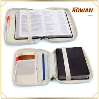 Rowans กระเป๋าเคส มีซิป หลายช่อง พร้อมที่จับ ทนทาน สําหรับใส่เอกสารไบเบิล 1 ชิ้น