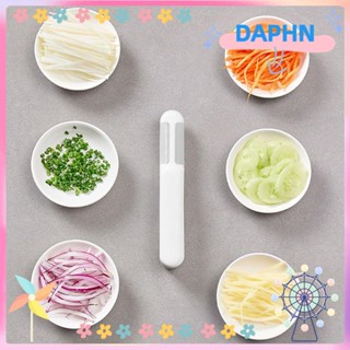 DAPHS เครื่องปอกเปลือกผักผลไม้ แบบสเตนเลส หมุนได้ สามในหนึ่งเดียว พร้อมฝาครอบป้องกัน สําหรับห้องครัว