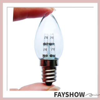 Fay หลอดไฟคริสตัล LED 4 ดวง 0.8W 3000K 6500k E12 สีขาวอบอุ่น ขนาดเล็ก