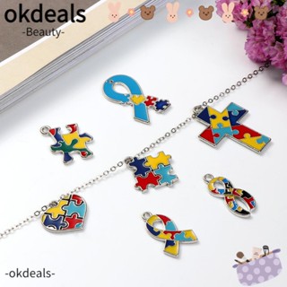 OKDEALS จี้สร้อยคอแพลตตินัม เคลือบ เครื่องประดับ สําหรับเด็กออทิสติก