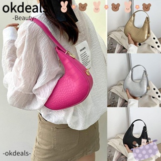 OKDEALS กระเป๋าถือ หนัง PU แบบเรียบง่าย สําหรับผู้หญิง