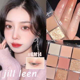 Jill Leen อายแชโดว์พาเลท เก้าสี ประกายมุก หมอกนุ่ม ธรรมชาติ แบบพกพา แต่งหน้า อายแชโดว์ พาเลท แต่งตา