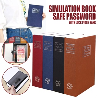 New 1pc Simulation Book Safe Password with Lock Money Box Piggy Bank