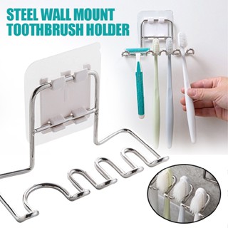 New Steel Wall Mount Toothbrush Holder Storages Bathroom Organizers Razor