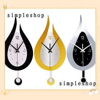 Simple นาฬิกาแขวนผนัง ใช้แบตเตอรี่ กันน้ํา สไตล์โมเดิร์น มินิมอล สําหรับตกแต่งบ้าน