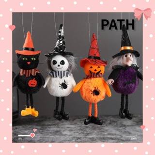 Path ตุ๊กตาฟักทอง แม่มดผี แมวดํา สําหรับแขวนตกแต่งบ้าน วันฮาโลวีน 2 ชิ้น