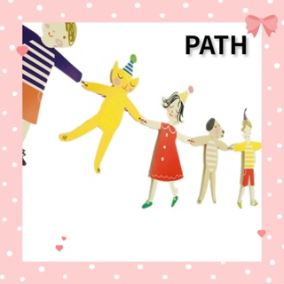 Path ธงแบนเนอร์กระดาษ ลายสัตว์น่ารัก สําหรับวันเกิดเด็กอนุบาล DIY 2 ชุด