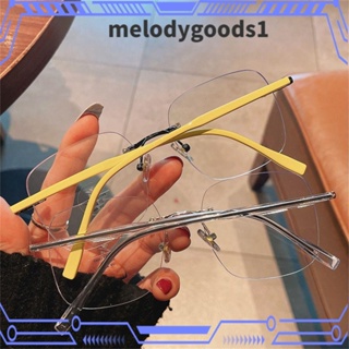 Melodygoods1 แว่นตาคอมพิวเตอร์ กรอบโลหะ เบาพิเศษ ป้องกันแสงสีฟ้า แฟชั่นสําหรับผู้ชาย