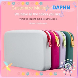 Daphs กระเป๋าใส่แปรงแต่งหน้า ซิลิโคน ทรงสี่เหลี่ยม กันน้ํา จุของได้เยอะ แบบพกพา พร้อมซิป เหมาะกับการเดินทาง